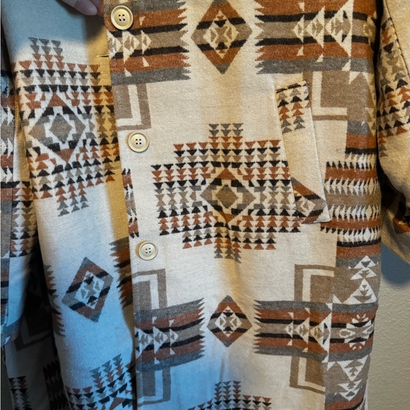 Rust Aztec Peacoat - Picture 2 of 3